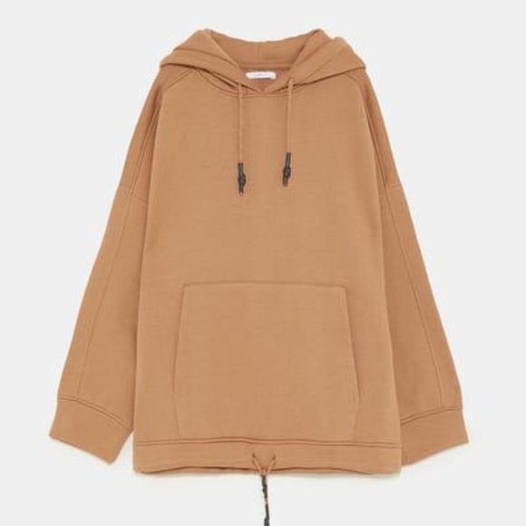 Zara Tops - Zara Tan Patch Pocket Sweatshirt